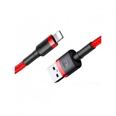 Дата кабель USB 2.0 AM to Lightning 2.0m Cafule 1.5A red+red Baseus (CALKLF-C09)