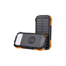 Батарея універсальна Choetech Wireless 20000mAh 20W, PD, QC/3.0, solar panel, Qi-5W, Black-Orange (B657-OR)