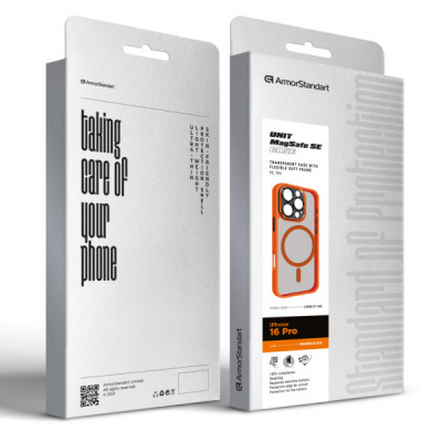 Чохол до мобільного телефона Armorstandart Unit MagSafe SE Apple iPhone 16 Pro Orange Black (ARM81148)