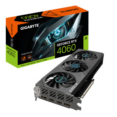 Відеокарта GIGABYTE GeForce RTX4060 8Gb EAGLE OC (GV-N4060EAGLE OC-8GD)