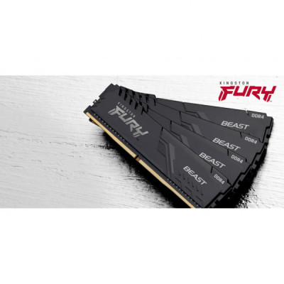 Модуль пам'яті для комп'ютера DDR4 32GB (2x16GB) 2666 MHz Fury Beast Black Kingston Fury (ex.HyperX) (KF426C16BB1K2/32)