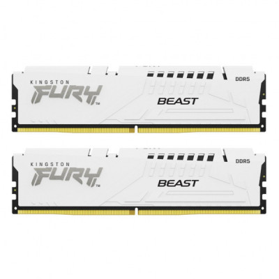 Модуль пам'яті для комп'ютера DDR5 64GB (2x32GB) 6400 MHz Beast White EXPO Kingston Fury (ex.HyperX) (KF564C32BWEK2-64)