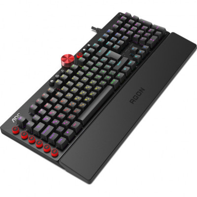 Клавіатура AOC AGK700 RGB Cherry MX Red USB Black (AGK700DR2R)