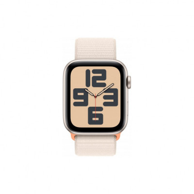 Смарт-годинник Apple Watch SE 2023 GPS 44mm Starlight Aluminium Case with Starlight Sport Loop (MRE63QP/A)