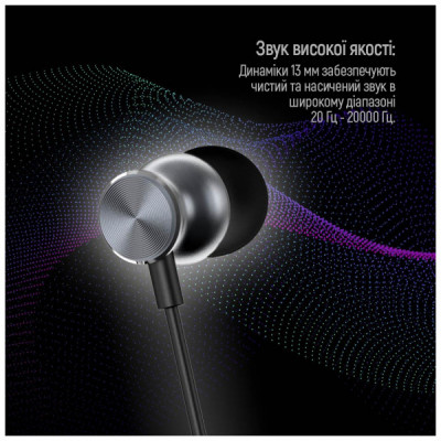 Навушники ColorWay 3.5 mm Wired Earphone UrbanBeat Black (CW-WD03BK)