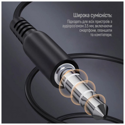 Навушники ColorWay 3.5 mm Wired Earphone UrbanBeat Black (CW-WD03BK)