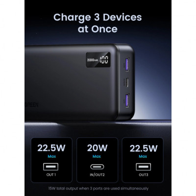 Батарея універсальна Ugreen 20000mAh 20W Two-way Fast Charging (PB312 25683)