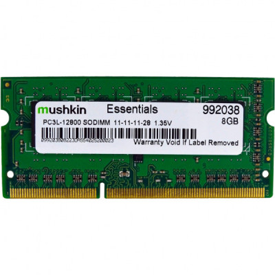 Модуль пам'яті для ноутбука SoDIMM DDR3L 8GB 1600 MHz Essentials Mushkin (992038)