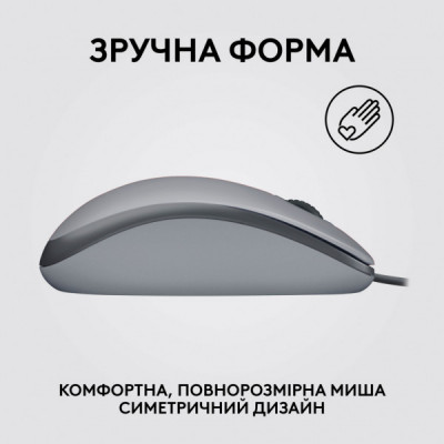 Мишка Logitech M110 Silent USB Mid Gray (910-006760)