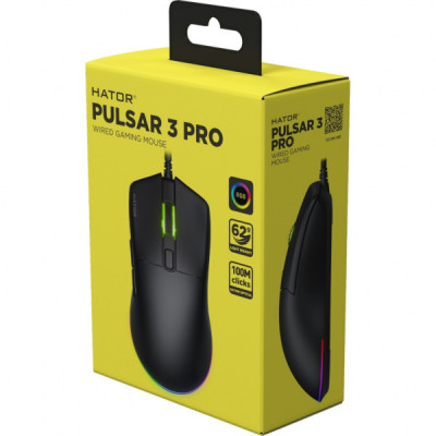 Мишка Hator Pulsar 3 Pro USB Black (HTM620) Мишка Hator Pulsar 3 Pro USB Black (HTM620)