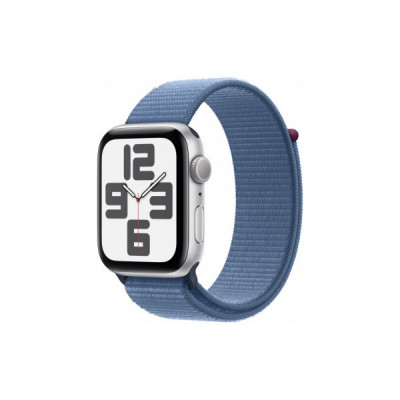 Смарт-годинник Apple Watch SE 2023 GPS 44mm Silver Aluminium Case with Winter Blue Sport Loop (MREF3QP/A)