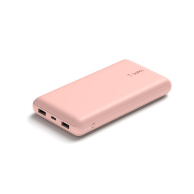 Батарея універсальна Belkin 20000mAh 15W, Dual USB-A, USB-C Rose Gold (BPB012BTRG)