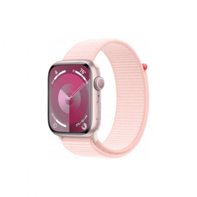 Смарт-годинник Apple Watch Series 9 GPS 45mm Pink Aluminium Case with Light Pink Sport Loop (MR9J3QP/A)