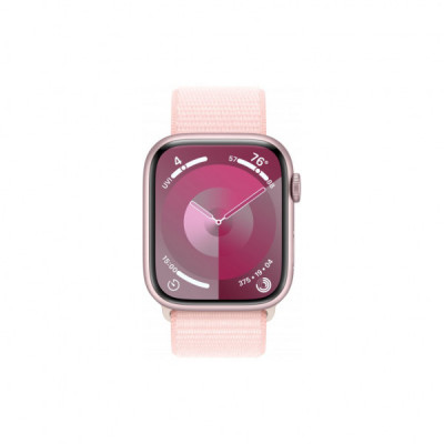 Смарт-годинник Apple Watch Series 9 GPS 45mm Pink Aluminium Case with Light Pink Sport Loop (MR9J3QP/A)