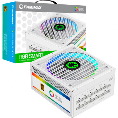 Блок живлення Gamemax 850W (RGB 850 PRO WH (ATX3.0/3.1 PCI)