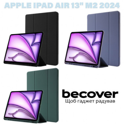 Чохол до планшета BeCover Tri Fold Hard TPU Apple iPad Air 13" M2/M3 (2024/2025) Dark Green (711467)
