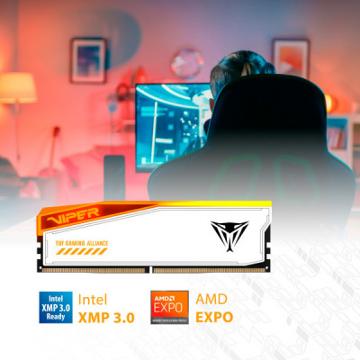 Модуль пам'яті для комп'ютера DDR5 32GB (2x16GB) 6600 MHz Viper Elite 5 RGB Patriot (PVER532G66C34KT)
