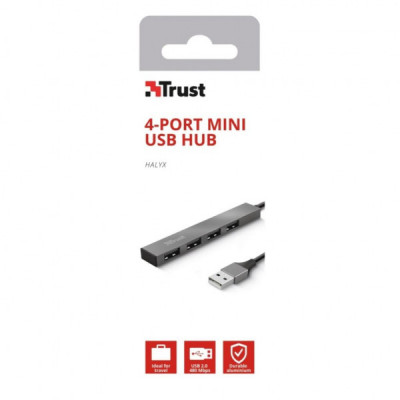 Концентратор Trust Halyx Aluminium 4-Port Mini USB Hub (23786_TRUST)