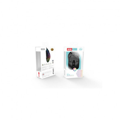 Мишка XO M4 4000 DPI RGB USB Black (XO-M4-BK)