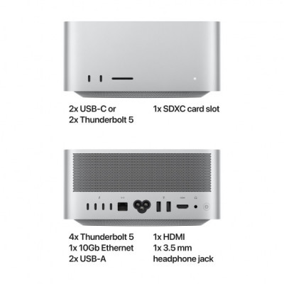 Комп'ютер Apple A3389 Mac Studio / M3 Ultra chip with 28core CPU, 60core GPU, 96GB, 1TB (MU973UA/A)