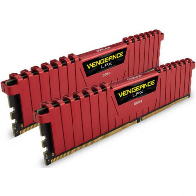 Модуль пам'яті для комп'ютера DDR4 32GB (2x16GB) 2666 MHz Vengeance LPX Red Corsair (CMK32GX4M2A2666C16R)