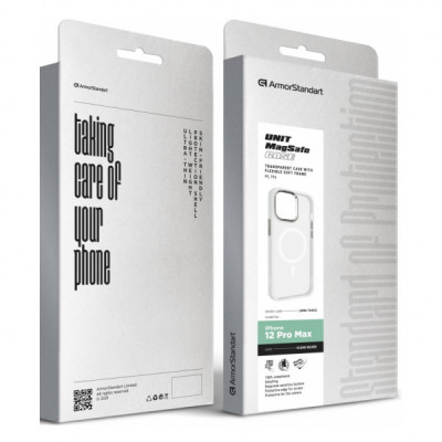 Чохол до мобільного телефона Armorstandart Unit MagSafe Apple iPhone 12 Pro Max Matte Clear Silver (ARM70443)