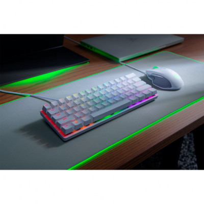 Клавіатура Razer Huntsman mini Mercury Red Switch USB RU White (RZ03-03392200-R3R1)