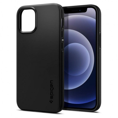 Чохол до мобільного телефона Spigen iPhone 12 mini Case Thin Fit, Black (ACS01739)