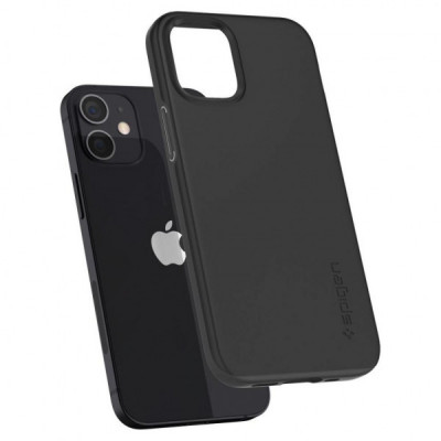 Чохол до мобільного телефона Spigen iPhone 12 mini Case Thin Fit, Black (ACS01739)