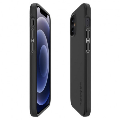 Чохол до мобільного телефона Spigen iPhone 12 mini Case Thin Fit, Black (ACS01739)