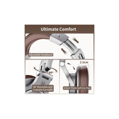 Навушники OneOdio A71 3,5мм/6,35мм Silver/Brown (A71 Silver Brown)