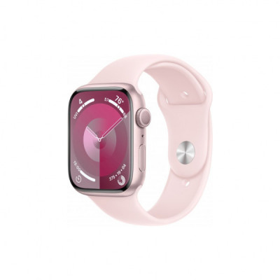 Смарт-годинник Apple Watch Series 9 GPS 41mm Pink Aluminium Case with Light Pink Sport Band - S/M (MR933QP/A)