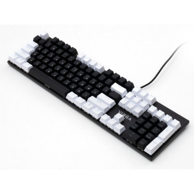 Клавіатура Vinga KBGM-095 LED Brown Switch USB White/Black (KBGM-095BR White/Black)