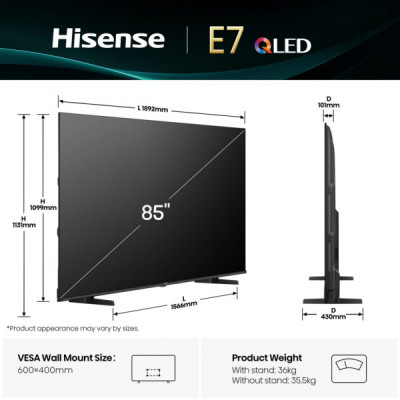 Телевізор Hisense 85E7Q