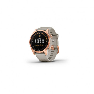 Смарт-годинник Garmin fenix 7S Sol,Rose Gold w/Light Sand Band, GPS (010-02539-11)