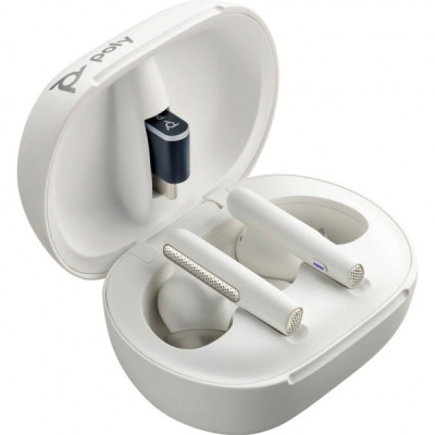 Навушники Poly TWS Voyager Free 60+ Earbuds + BT700C + TSCHC White (7Y8G6AA)