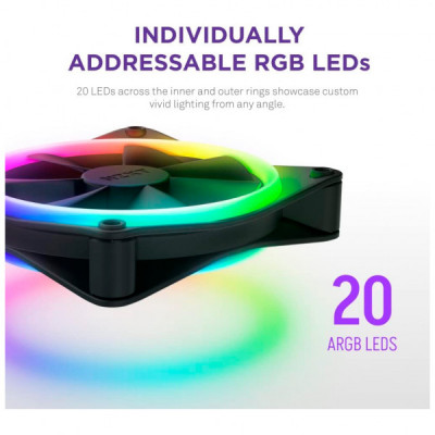Кулер до корпусу NZXT F120RGB Duo - 120mm Dual- (RF-D12SF-B1)