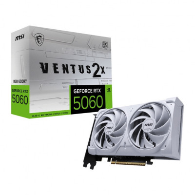 Відеокарта MSI GeForce RTX5060 8Gb VENTUS 2X OC WHITE (RTX 5060 8G VENTUS 2X OC WHITE)