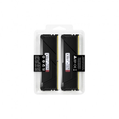 Модуль пам'яті для комп'ютера DDR4 16GB (2x8GB) 3200 MHz Beast Black Kingston Fury (ex.HyperX) (KF432C16BB2AK2/16WP)