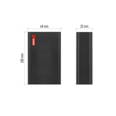 Батарея універсальна EMOS 20000mAh NTBF20, 65W, Pass-through, black (B0560B) Батарея універсальна EMOS 20000mAh NTBF20, 65W, Pass-through, black (B0560B)