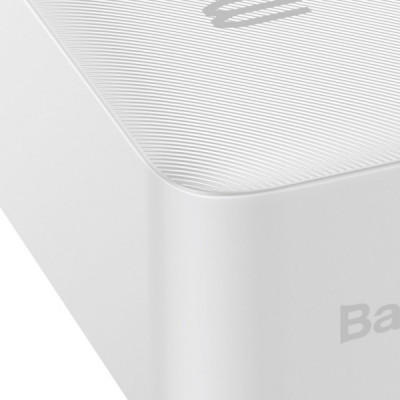 Батарея універсальна Baseus Bipow 30000mAh, 15W, USB-C/3A, 2*USB-A/3A(max.), +cable, white (PPBD050202)