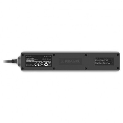Мережевий фільтр живлення REAL-EL RS-PROTECT M 10m, black (EL122300037)