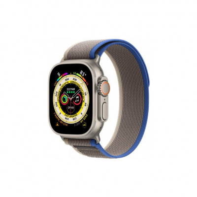 Смарт-годинник Apple Watch Ultra GPS + Cellular, 49mm Titanium Case with Blue/Gray Trail Loop -S/M (MNHL3UL/A)