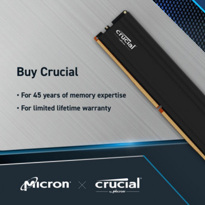 Модуль пам'яті для комп'ютера DDR5 48GB (2x24GB) 5600 MHz Micron (CP2K24G56C46U5) Модуль пам'яті для комп'ютера DDR5 48GB (2x24GB) 5600 MHz Micron (CP2K24G56C46U5)