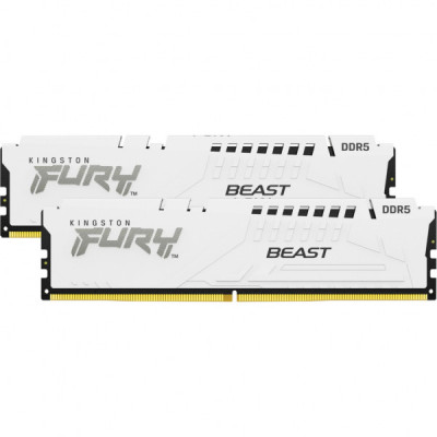 Модуль пам'яті для комп'ютера DDR5 64GB (2x32GB) 6000 MHz Beast White Kingston Fury (ex.HyperX) (KF560C36BWEK2-64)