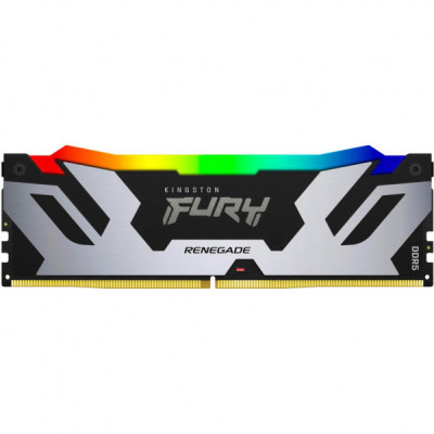 Модуль пам'яті для комп'ютера DDR5 16GB 7200 MHz Renegade RGB Black/Silver Kingston Fury (ex.HyperX) (KF572C38RSA-16)