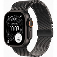 Смарт-годинник Apple Watch Ultra 3 GPS + Cellular 49mm Black Titanium Case with Black Titanium Milanese Loop - Medium (MF1Q4QP/A)