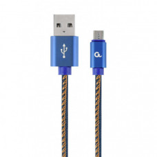 Дата кабель USB 2.0 AM to Micro 5P 1.0m corner Cablexpert (CC-USB2J-AMmBML-1M-BL)