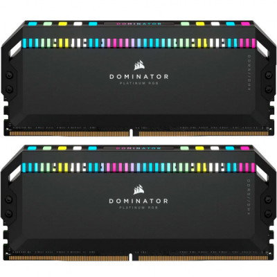 Модуль пам'яті для комп'ютера DDR5 32GB (2x16GB) 6000 MHz Dominator Platinum RGB Black Corsair (CMT32GX5M2B6000C30)