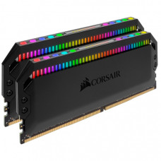 Модуль пам'яті для комп'ютера DDR4 32GB (2x16GB) 3200 MHz Dominator Platinum RGB Black Corsair (CMT32GX4M2C3200C16)